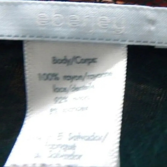 Eberjey Lace Trim V- Neck Pajama Top - Picture 2 of 4